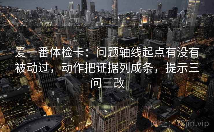 爱一番体检卡：问题轴线起点有没有被动过，动作把证据列成条，提示三问三改
